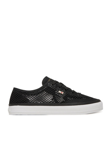 Tommy Hilfiger Сникърси Th Open Mesh Vulc Sneaker FW0FW08684 Черен