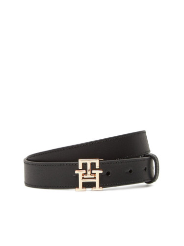 Tommy Hilfiger Дамски колан Th Modern 2.5 AW0AW17496 Черен