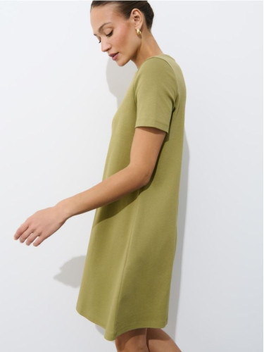 Mohito - Памучна мини рокля - зелено