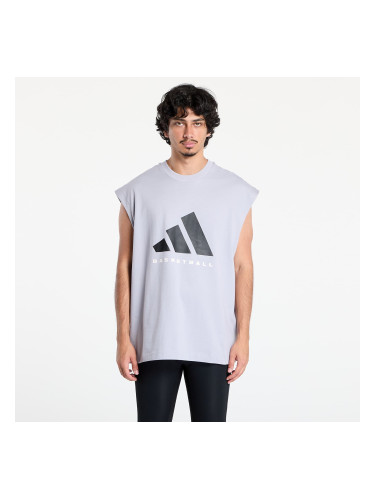 adidas Basketball Sleeveless T-Shirt (Gender Neutral) Glory Grey L