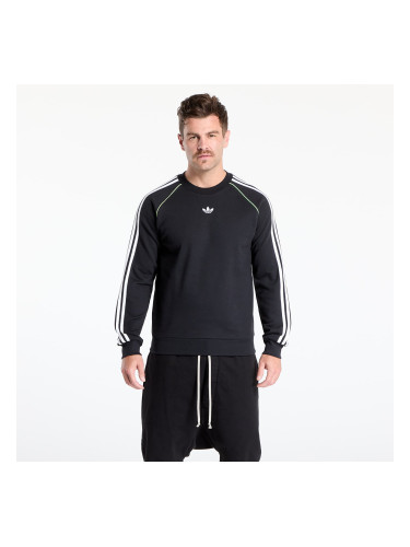 Суитшърт adidas Piping Crewneck Black/ White M