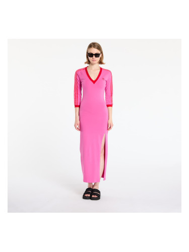 Облекло adidas Adicolor Classics 3-Stripes Maxi Dress Semi Lucid Fuchsia M