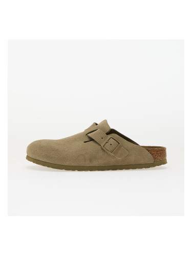 Birkenstock Boston Suede Leather Faded Khaki 36