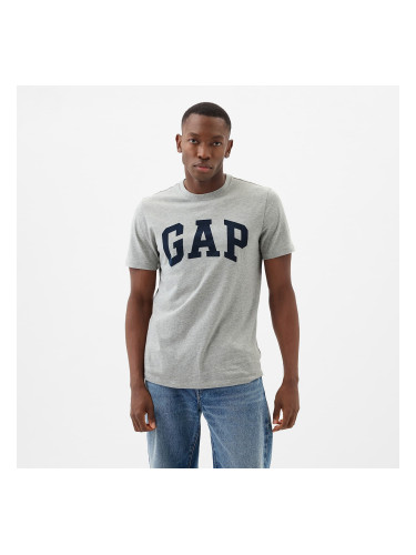 Тениска GAP Basic Logo Tee Heather Grey L