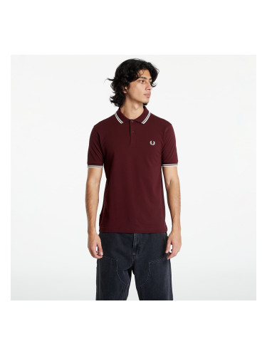 Тениска FRED PERRY Twin Tipped Shirt Oxblood M