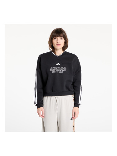 Суитшърт adidas W Tiro Cut 3 Stripes Fleece Sweatshirt Black/ White XS