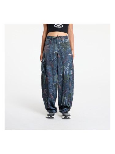 Панталони adidas Originals Leaf Camo Print Satin Cargo Joggers Black/ White 27