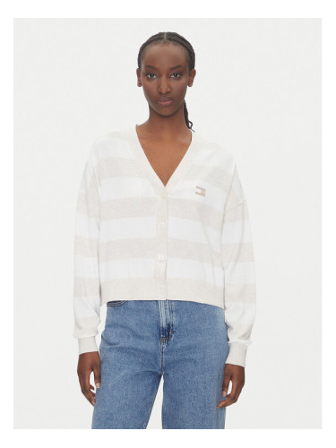 Tommy Jeans Кардиган DW0DW20968 Бежов Relaxed Fit