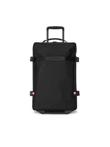 Tommy Hilfiger Самолетен куфар за ръчен багаж Th Nylon Travel Soft AM0AM13474 Черен