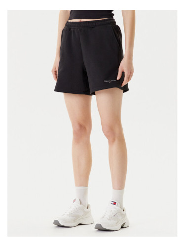 Tommy Jeans Спортни шорти Linear DW0DW21152 Черен Relaxed Fit