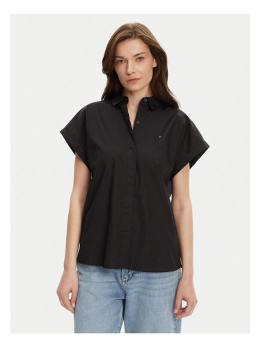 Tommy Hilfiger Риза WW0WW45897 Черен Relaxed Fit