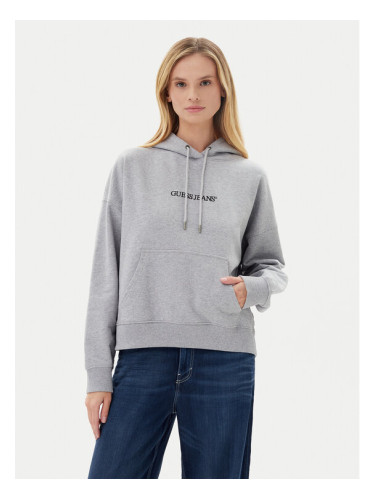 Guess Jeans Суитшърт W5RQ27 K68I4 Сив Oversize