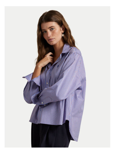 Polo Ralph Lauren Риза 211973130001 Виолетов Boxy Fit