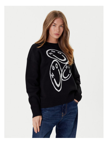 HUGO Пуловер Seginy 50543020 Черен Regular Fit