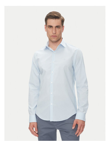 Calvin Klein Риза LV019EU013 Светлосиньо Slim Fit