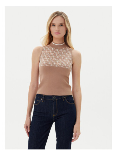 Guess Пуловер W3YR26 Z37K0 Кафяв Regular Fit