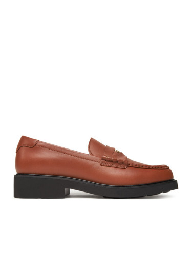 Tommy Hilfiger Лоуфъри Crest Squarish Toe Penny Loafer FW0FW08633 Кафяв