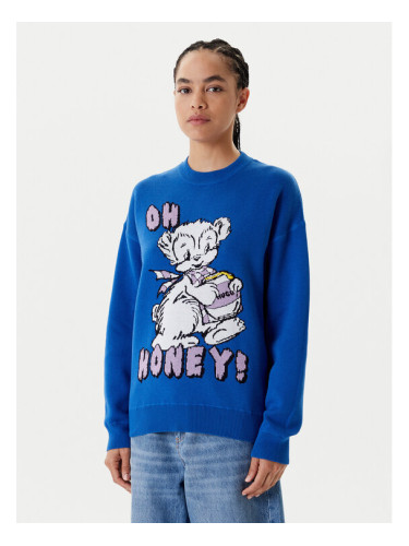 HUGO Пуловер Seted 50543019 Син Regular Fit