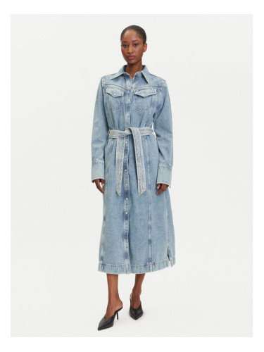 BOSS Дънкова рокля 50546068 Син Regular Fit