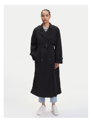 Tommy Hilfiger Тренч WW0WW45632 Черен Oversize