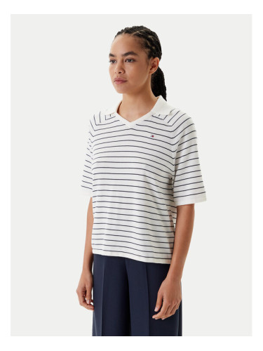 Tommy Hilfiger Тениска с яка и копчета WW0WW45694 Тъмносин Regular Fit