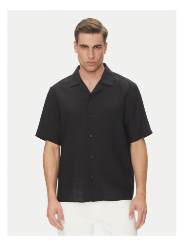 Calvin Klein Риза LV04LC127G Черен Regular Fit