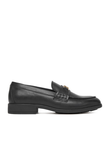 Tommy Hilfiger лоуфъри с дебела подметка Th Logo Leather Loafer FW0FW08705 Черен