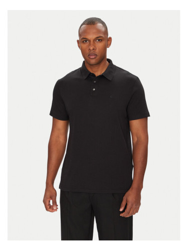 Calvin Klein Тениска с яка и копчета Supima LV04LB276G Черен Regular Fit