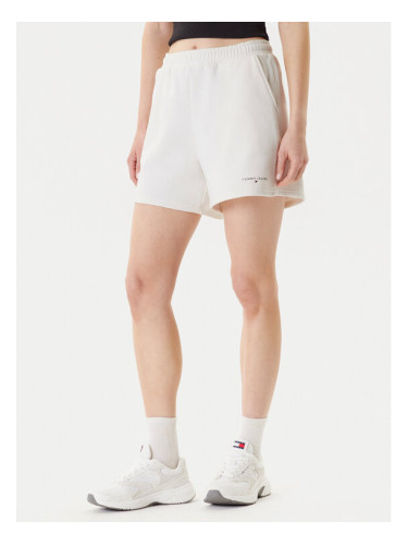 Tommy Jeans Спортни шорти Linear DW0DW21152 Екрю Relaxed Fit