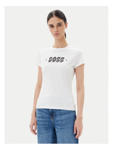 BOSS Тишърт Endora 50545287 Бял Regular Fit