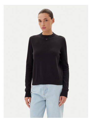 Tommy Jeans Пуловер Essential DW0DW20159 Черен Regular Fit