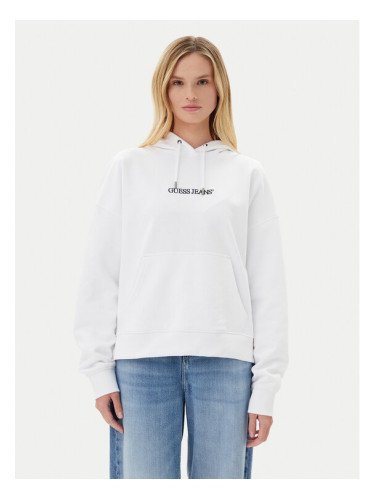 Guess Jeans Суитшърт W5RQ27 K68I4 Бял Oversize