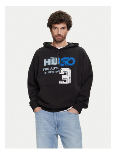 HUGO Суитшърт Nesidi 50544196 Черен Loose Fit