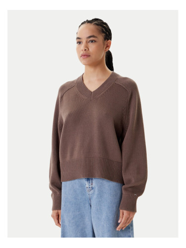 Tommy Hilfiger Пуловер WW0WW45700 Кафяв Regular Fit