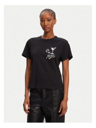 HUGO Тишърт Destrel_2 50544897 Черен Loose Fit