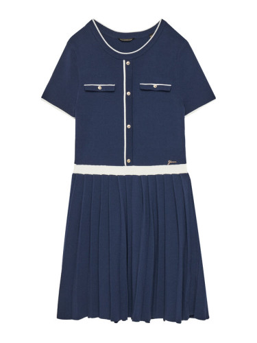 Guess Плетена рокля J4BK31 Z3M90 Тъмносин Regular Fit