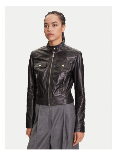 Marciano Guess Кожено яке 5YGL09 7345A Черен Regular Fit