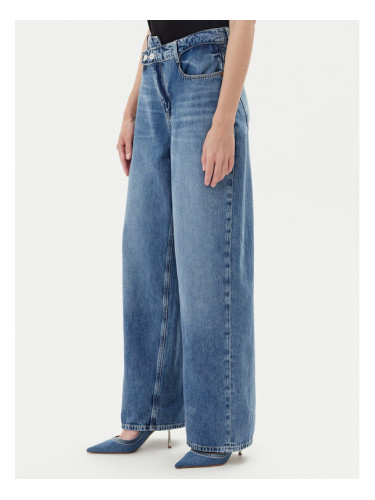 Guess Дънки W5YA2G D5QKB Син Wide Leg
