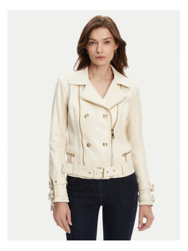 Guess Яке от имитация на кожа W4YL33 K8S30 Екрю Regular Fit