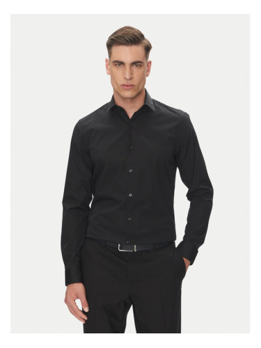 Calvin Klein Риза Essential LV019EU000 Черен Slim Fit