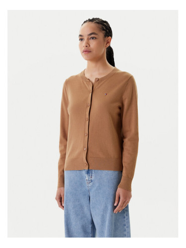 Tommy Hilfiger Кардиган WW0WW42370 Кафяв Regular Fit