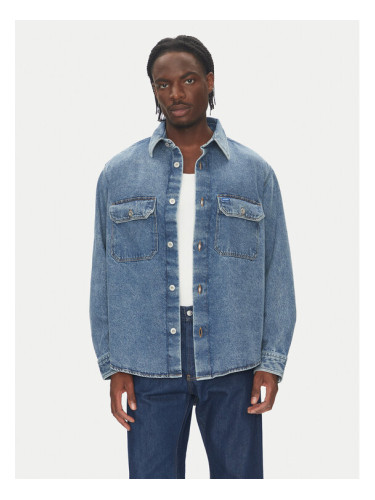 HUGO дънкова риза Ebolt 50513853 Тъмносин Oversize