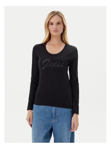 Guess Блуза W5YI26 J1314 Черен Slim Fit