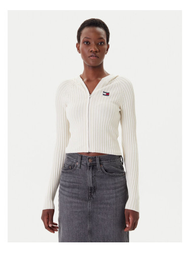 Tommy Jeans Кардиган DW0DW20974 Екрю Slim Fit