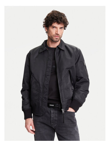 HUGO Яке бомбър Balamo2531 50541604 Черен Regular Fit