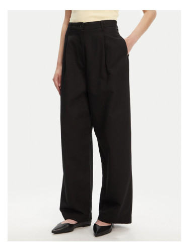 Tommy Hilfiger Текстилни панталони WW0WW45780 Черен Wide Leg