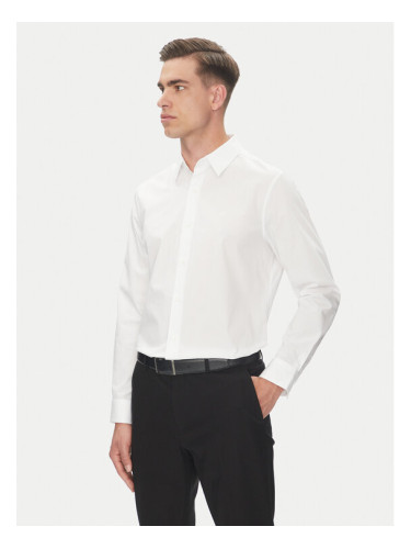 Calvin Klein Риза LV04LB148G Бял Slim Fit
