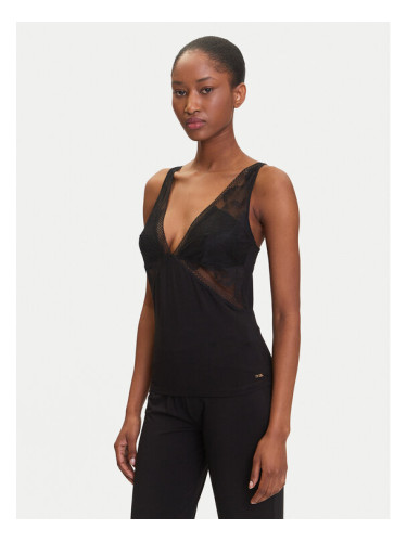 BOSS Тениска на пижама Peony 50545590 Черен Regular Fit