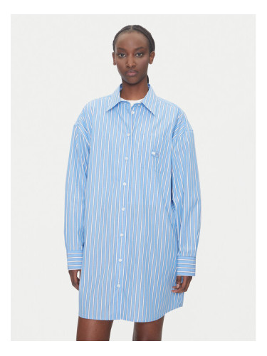 Tommy Jeans Рокля тип риза DW0DW21122 Син Relaxed Fit