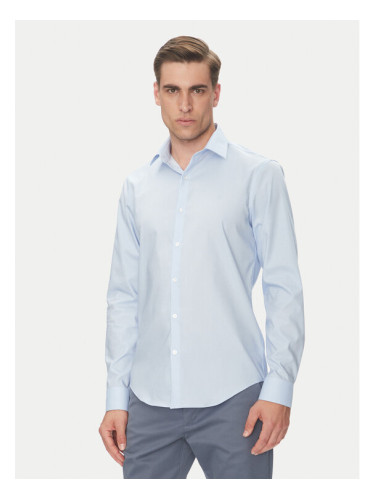 Calvin Klein Риза LV019EU017 Светлосиньо Slim Fit